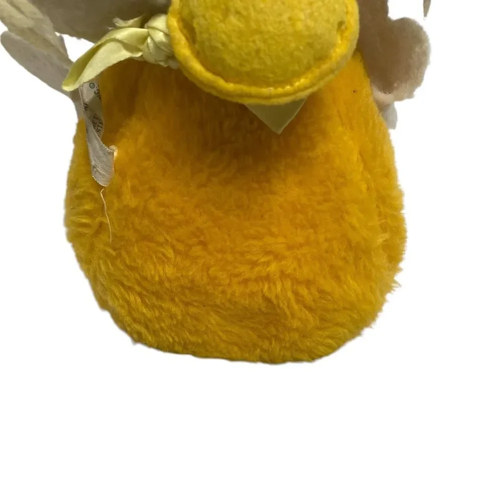 Vintage Eden‎ Duck Rattle inside Stuffed Animal Plush Bow 9